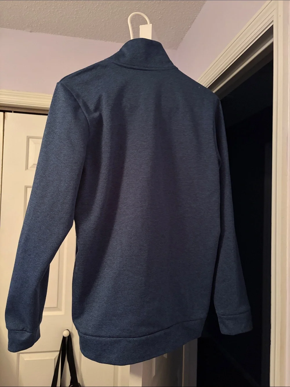 Nike Heathered Navy Blue Quarter-Zip Pullover